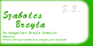 szabolcs breyla business card